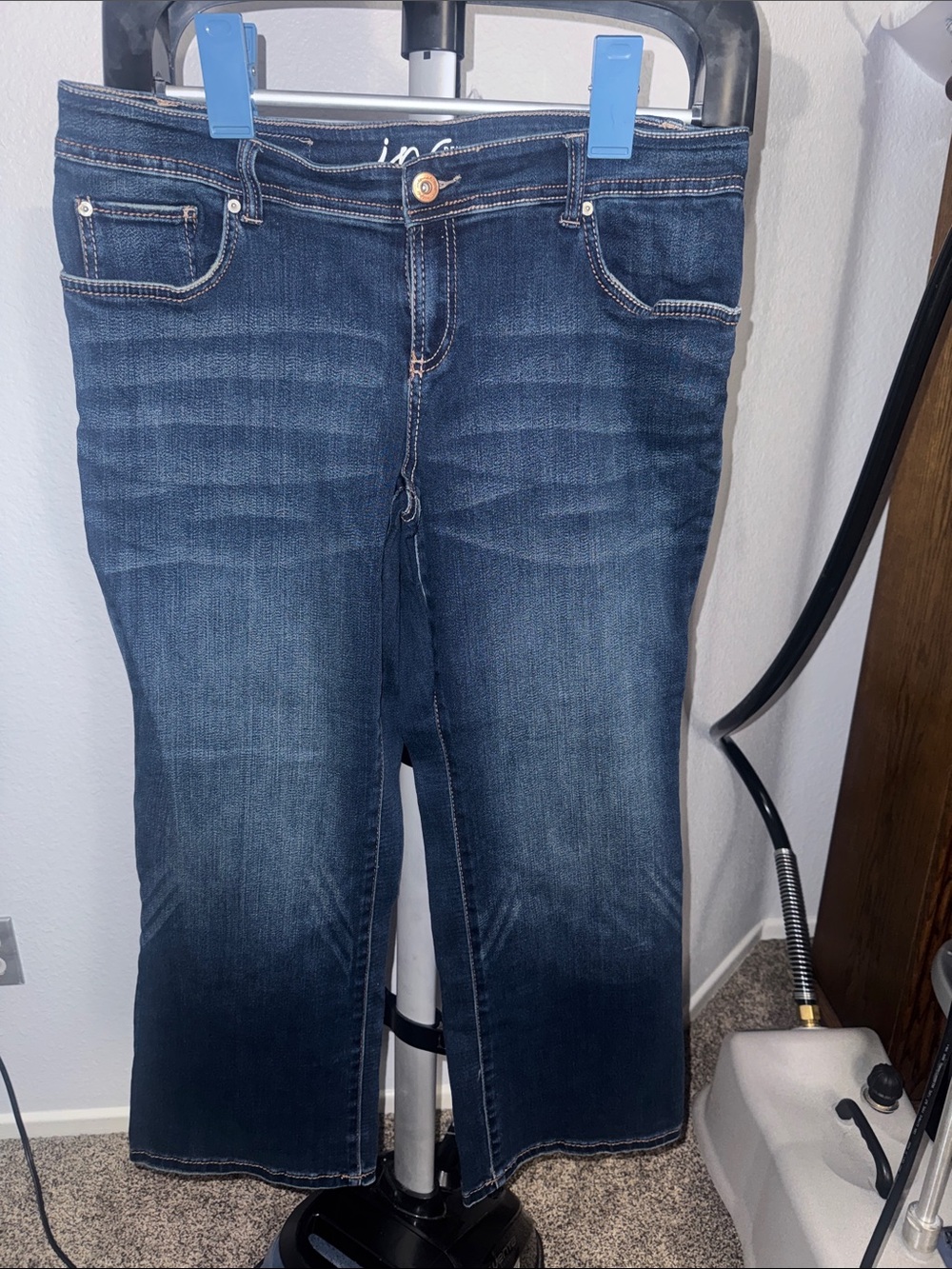 INC International Concepts Dark Blue Straight Leg Jeans